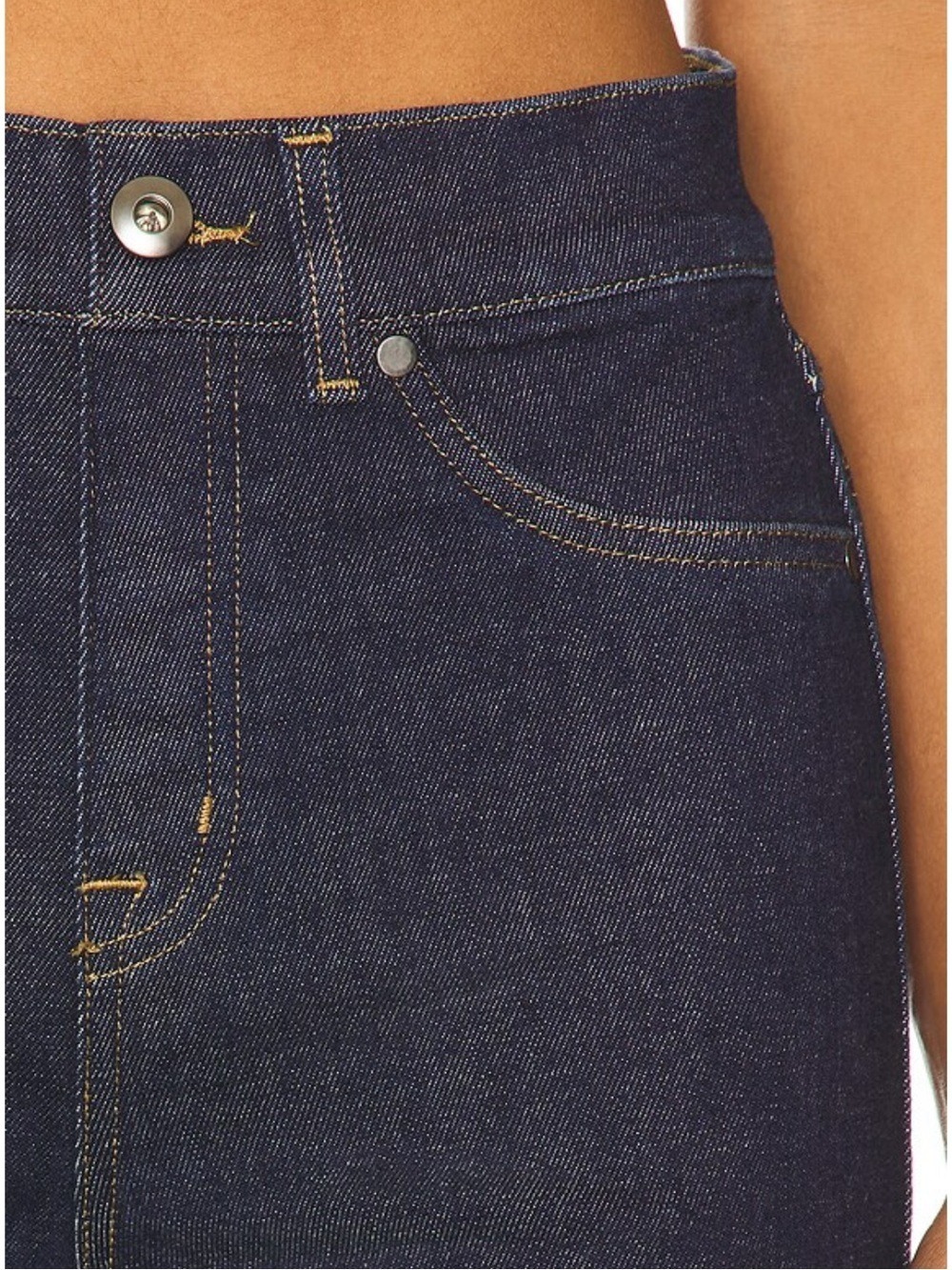 Like New SPANX Wide Leg Pull-On Stretch Jeans Raw Indigo size XL - Picture 3 of 7